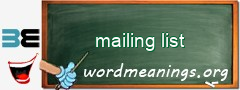 WordMeaning blackboard for mailing list